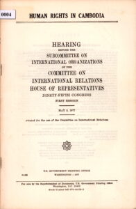 Hearings before the Committee on International Relations and its special subcommittee on Investigations house of representatives Ninety Fifth Congress: First Session May 3, 1977.