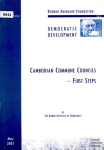 Occasional papers: Democratic Development Cambodian Commune Councils. First Steps.